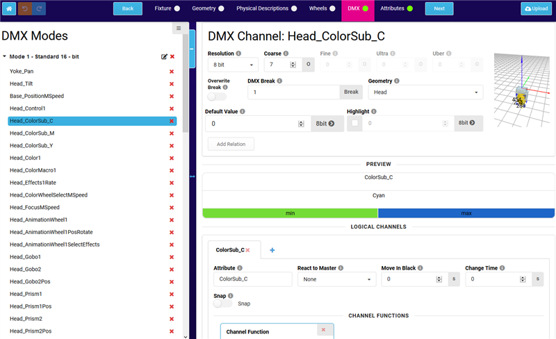 Create DMX fixture types, patches, and more from a Data Table