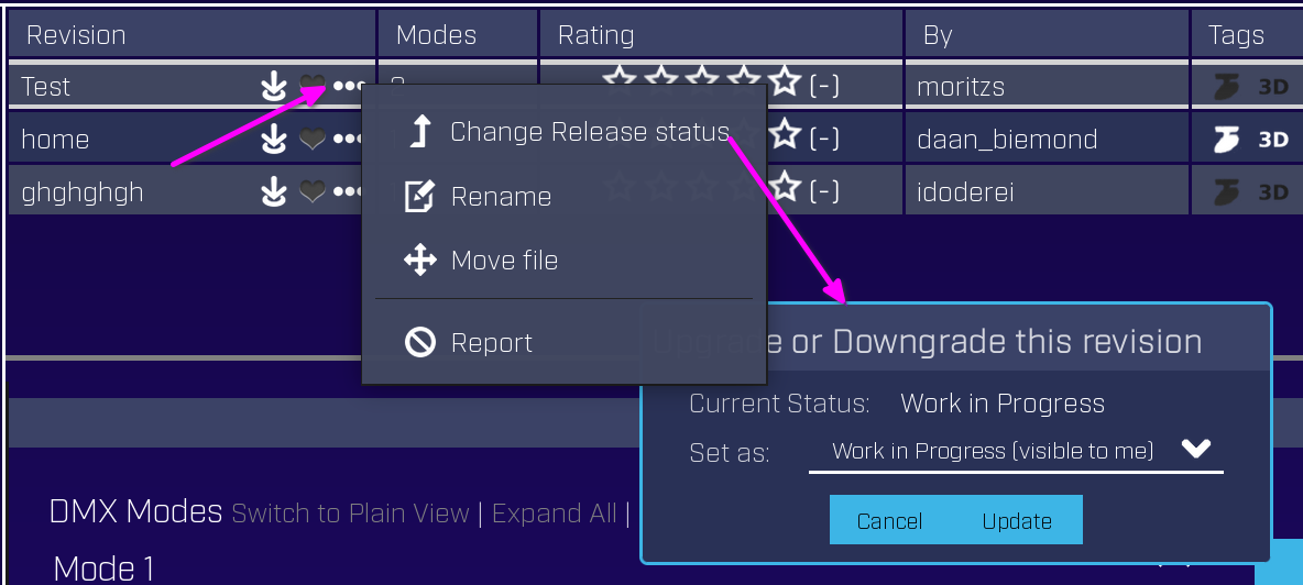 Set Work In Progress