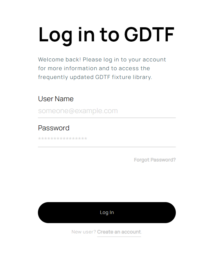 Login window